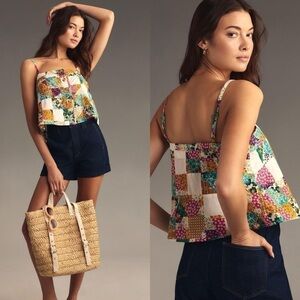 Pilcro Patchwork Boxy Top